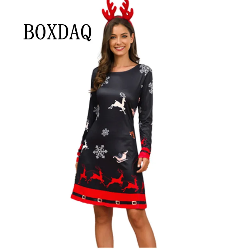 Women Dresses 2022 Fashion Anime Elk Deer Printing Christmas Costume Autumn Winter Long Sleeve Casual Sexy Party Dress Oversized
Women Dresses 2022 Fashion Anime Elk Deer Printing Christmas Costume Autumn Winter Long Sleeve Casual Sexy Party Dress Oversized