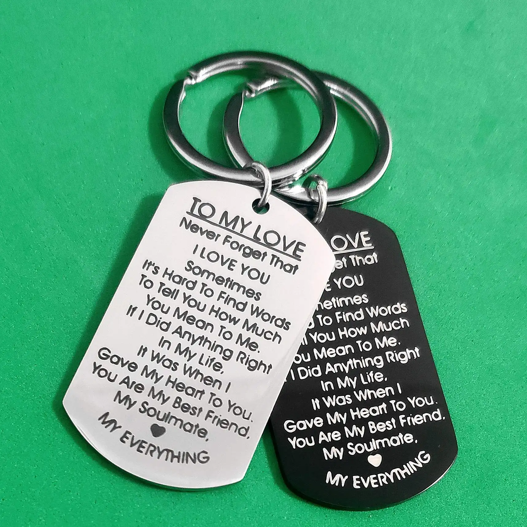 Ornaments Military Tags Keys Holder TO MY LOVE Couple Gift Soulmate Creative Keyring Birthday Stainless Steel Valentine's Day
Ornaments Military Tags Keys Holder TO MY LOVE Couple Gift Soulmate Creative Keyring Birthday Stainless Steel Valentine's Day
