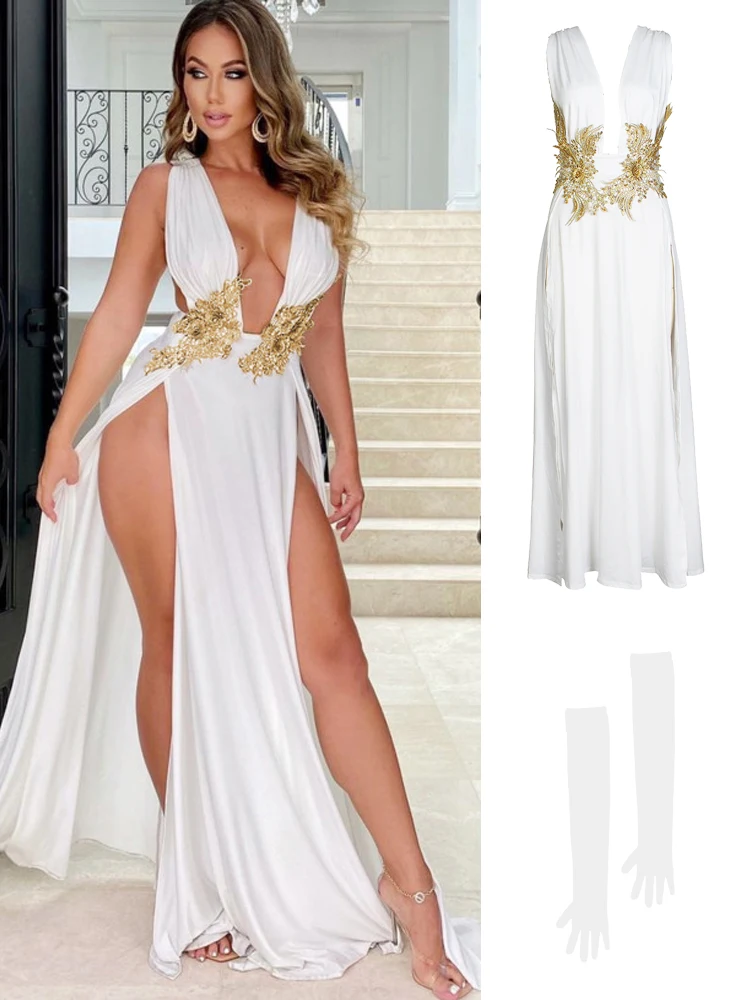 2022 Women Evening Party Dress Vestidos Long Maxi Sexy Summer Deep V Neck Backless High Slit Fashion Festival
2022 Women Evening Party Dress Vestidos Long Maxi Sexy Summer Deep V Neck Backless High Slit Fashion Festival