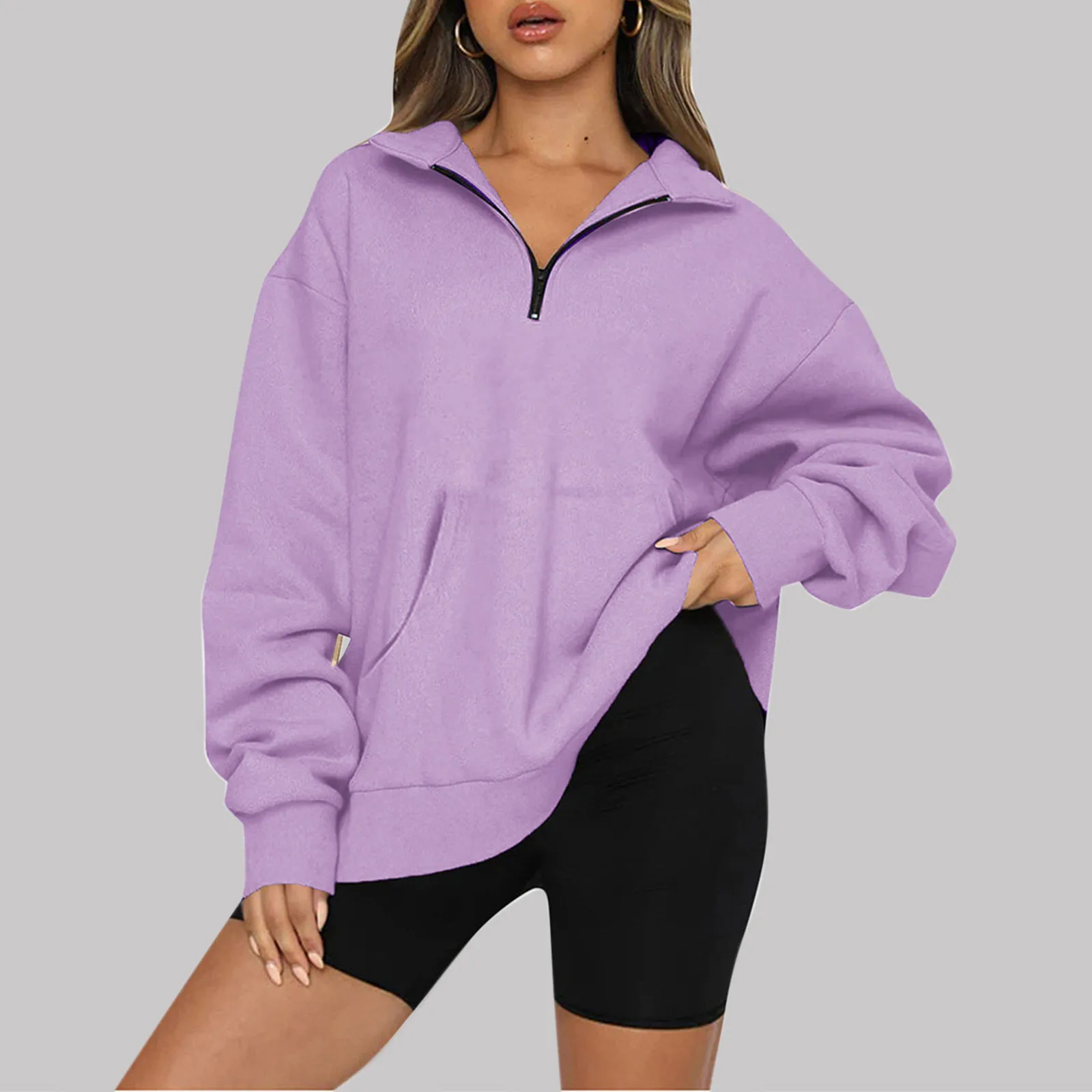 Sweatshirt For Womens Oversized Half Zip Pullover Long Sleeve Sweatshirt Quarter Zip Hoodie Sweater Teen Girls Fall Full Zip
Sweatshirt For Womens Oversized Half Zip Pullover Long Sleeve Sweatshirt Quarter Zip Hoodie Sweater Teen Girls Fall Full Zip