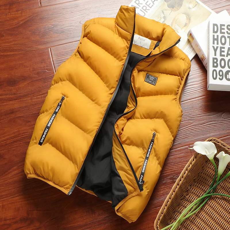 Vest Jacket Men 2020 New Puffer Sleeveless Coats Mens Solid Color Down Jacket Winter Warm Waistcoat Outwear Windbreaker Clothing 
Vest Jacket Men 2020 New Puffer Sleeveless Coats Mens Solid Color Down Jacket Winter Warm Waistcoat Outwear Windbreaker Clothing