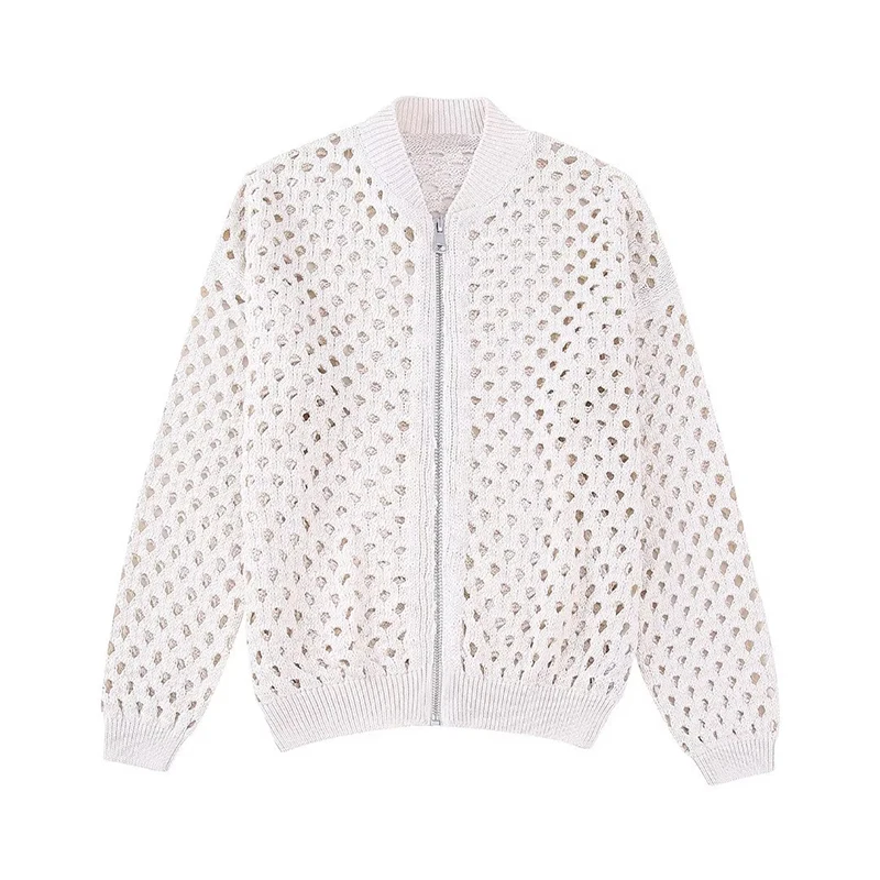 YENKYE 2023 Women Vintage Oversize Hollow Out Knit Bomber Jacket Coat Long Sleeve Zipper Female Autumn Winter Outerwear 
YENKYE 2023 Women Vintage Oversize Hollow Out Knit Bomber Jacket Coat Long Sleeve Zipper Female Autumn Winter Outerwear