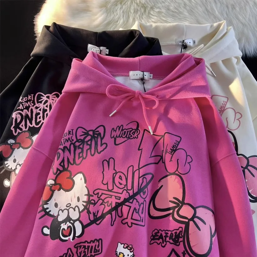 Anime Kawaii Sanrio Hello Kitty Fashionable Cartoon Women's Sweatshirt Y2K Spring Autumn New Coat Plus Velvet Thickened Top Gift
Anime Kawaii Sanrio Hello Kitty Fashionable Cartoon Women's Sweatshirt Y2K Spring Autumn New Coat Plus Velvet Thickened Top Gift