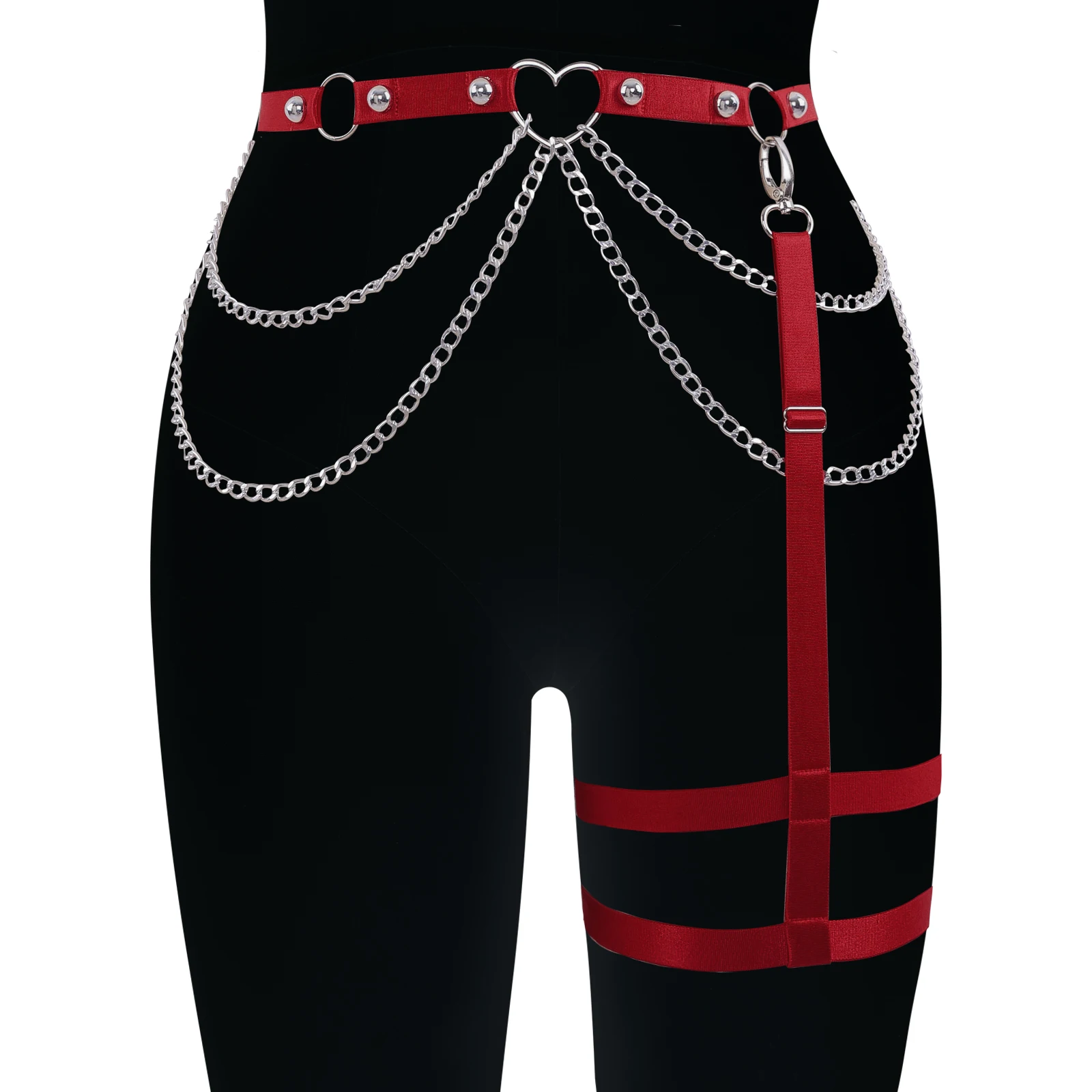 Women Punk Sexy Underwear Fashion Leg Garter Belt Suspenders Straps Bondage Cage Goth Garters Sword Belt Chain Body Harness 
Women Punk Sexy Underwear Fashion Leg Garter Belt Suspenders Straps Bondage Cage Goth Garters Sword Belt Chain Body Harness