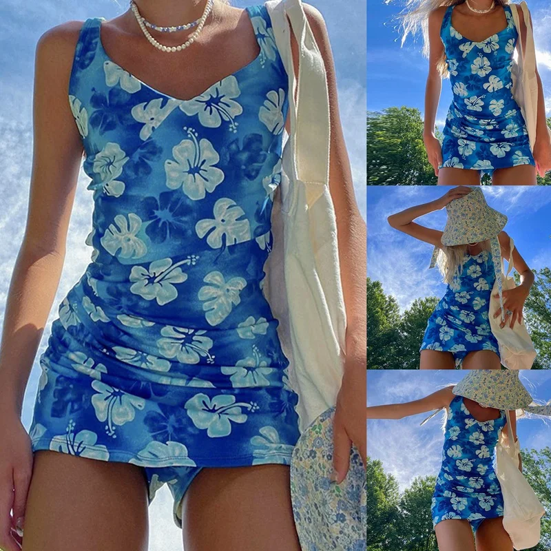 Floral Print Cute Y2K Mini Dresses Women Beach Vacation Clothes Sleeveless Spaghetti Strap Bodycon Summer Dress
Floral Print Cute Y2K Mini Dresses Women Beach Vacation Clothes Sleeveless Spaghetti Strap Bodycon Summer Dress