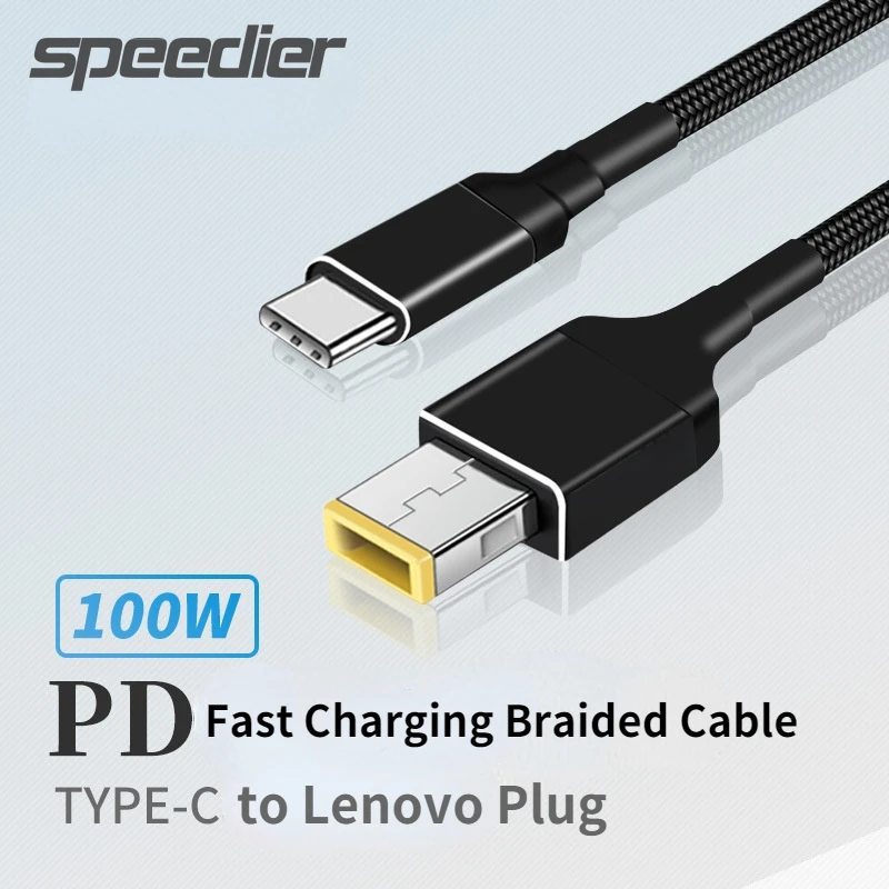 New 1.8M 100W USB Type C To Lenovo Square Plug Converter PD Fast Charging Nylon Braided Cable For Lenovo Thinkpad Laptop Charger
New 1.8M 100W USB Type C To Lenovo Square Plug Converter PD Fast Charging Nylon Braided Cable For Lenovo Thinkpad Laptop Charger