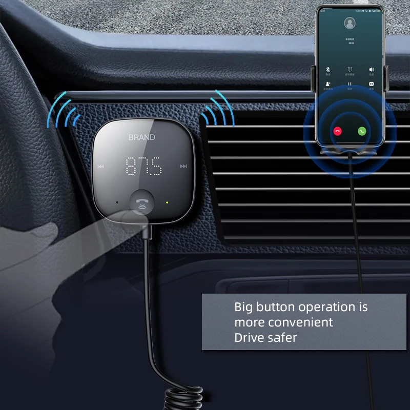 Bluetooth Adapter 5.0 car MP3 Player FM Transmitter Receiver TF Card Lossless Playback Car Electronics Accessories Bluetooth
Bluetooth Adapter 5.0 car MP3 Player FM Transmitter Receiver TF Card Lossless Playback Car Electronics Accessories Bluetooth