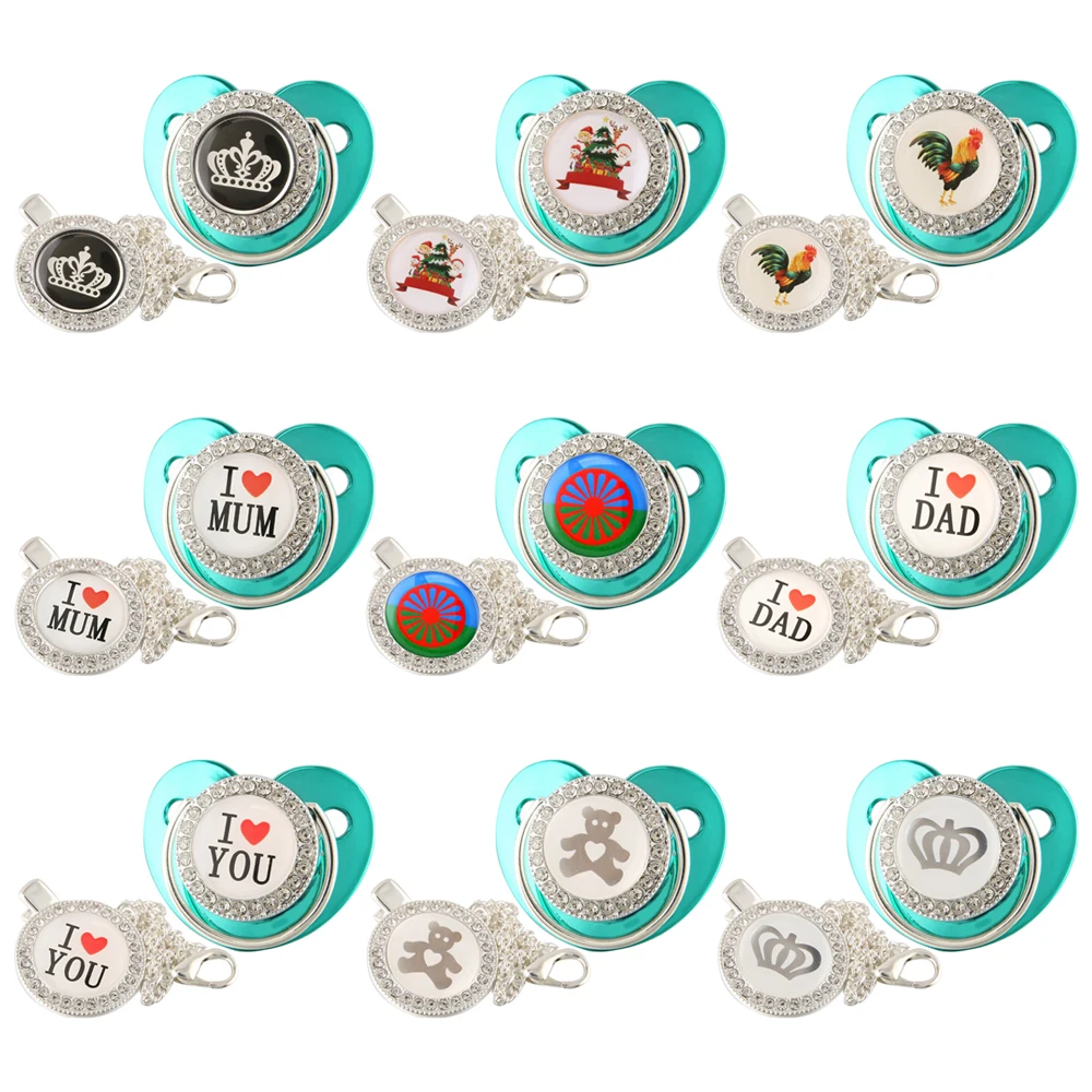 Baby Bling Pacifier Dummy Nipple Teal Green Luxury Baby Pacifier With Chain Clip Newborn Baby Dummy Soother Nipple
Baby Bling Pacifier Dummy Nipple Teal Green Luxury Baby Pacifier With Chain Clip Newborn Baby Dummy Soother Nipple
