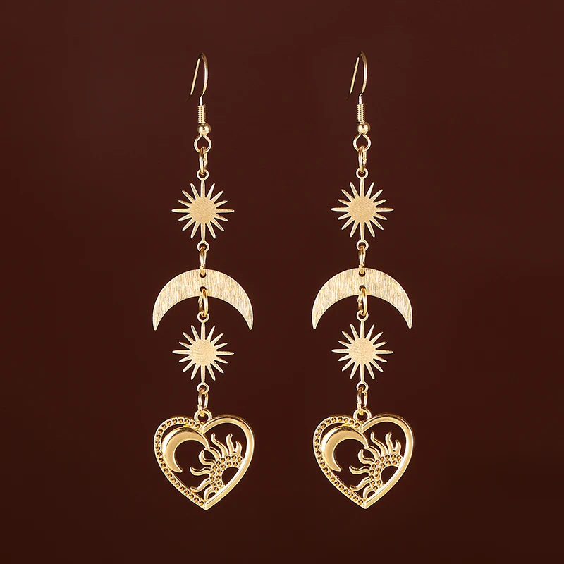 New Design Shiny Star Moon Drop Earrings Boho Glamour Geometric Heart Earrings Pretty Girls Gifts Fashion Women's Accessories
New Design Shiny Star Moon Drop Earrings Boho Glamour Geometric Heart Earrings Pretty Girls Gifts Fashion Women's Accessories