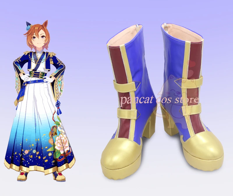 

Pretty Derby T.M. Opera O Cosplay Shoes Comic Anime Game Cos Long Boots Cosplay Costume Prop Shoes for Con Halloween Party