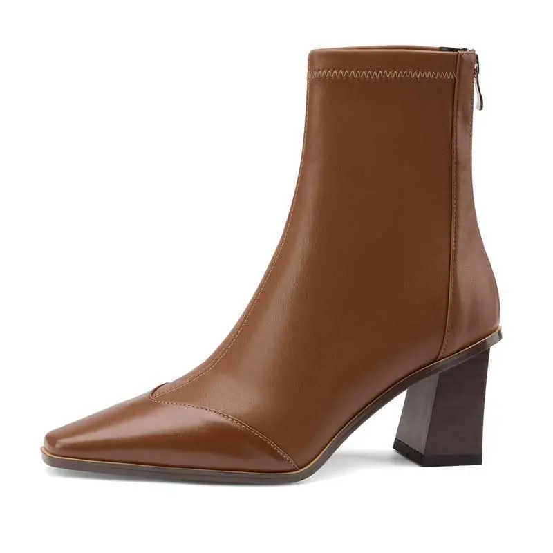Women's Boot PU Leather Autumn Winter Ankle Boots Zipper Ladies Pumps Square High Heel Women Shoes Botas Mujer Botas Altas
Women's Boot PU Leather Autumn Winter Ankle Boots Zipper Ladies Pumps Square High Heel Women Shoes Botas Mujer Botas Altas