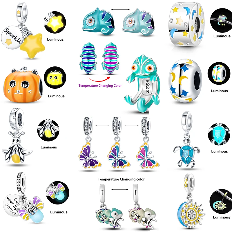 Charms Silver 925 Y2k New Luminous Firefly Charm Animal Series Beaded Original Fashion Italian Bracelet DIY Ladies Jewelry
Charms Silver 925 Y2k New Luminous Firefly Charm Animal Series Beaded Original Fashion Italian Bracelet DIY Ladies Jewelry