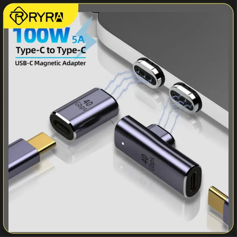 RYRA USB4.0 Type-C Magnetic Charger Adapter 40Gbps PD 100W Fast Charging Magnet USB C To Type C Converter 24 Pins USB-C Cable
RYRA USB4.0 Type-C Magnetic Charger Adapter 40Gbps PD 100W Fast Charging Magnet USB C To Type C Converter 24 Pins USB-C Cable