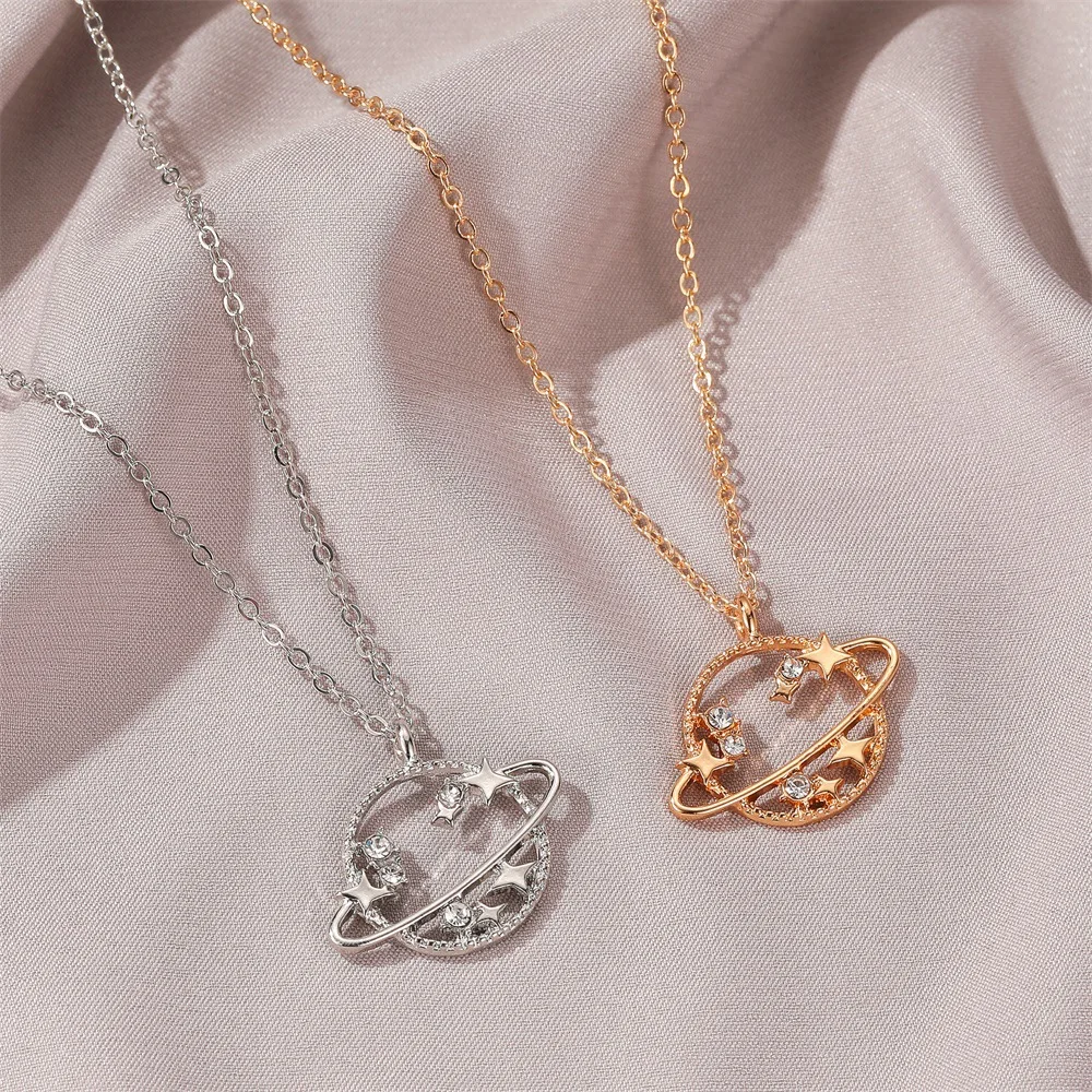 CARLIDANA Creative Women's Necklace Hollow Star Planet Pendant Necklace Crystal Zircon Choker Necklace Wholesale Jewelry Summer
CARLIDANA Creative Women's Necklace Hollow Star Planet Pendant Necklace Crystal Zircon Choker Necklace Wholesale Jewelry Summer