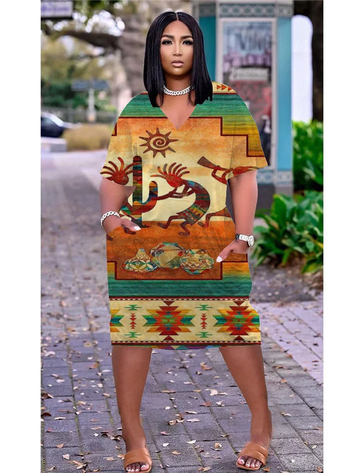 Women's Printed Knee Length Skirt Summer Tide Newspaper All Over Short Sleeved Dress Oversize Street Versatile Ladies Wear
Women's Printed Knee Length Skirt Summer Tide Newspaper All Over Short Sleeved Dress Oversize Street Versatile Ladies Wear