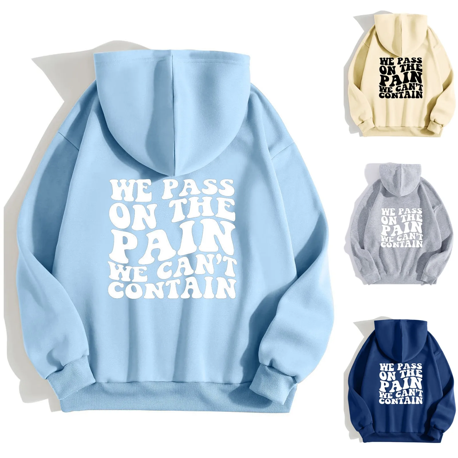 Women Sweatshirts Women Fashion Letter Print Hoodie Long Sleeve Hooded Sweatshirt Top Pullover Snap Neck Fleece Pullover Men
Women Sweatshirts Women Fashion Letter Print Hoodie Long Sleeve Hooded Sweatshirt Top Pullover Snap Neck Fleece Pullover Men