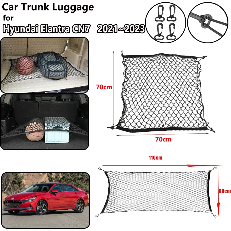 For Hyundai Elantra CN7 2021 2022 2023 Avante i30 Sedan Car Trunk Net Nylon Trunk Organizer Luggag Storage Bag Car Accessories
For Hyundai Elantra CN7 2021 2022 2023 Avante i30 Sedan Car Trunk Net Nylon Trunk Organizer Luggag Storage Bag Car Accessories