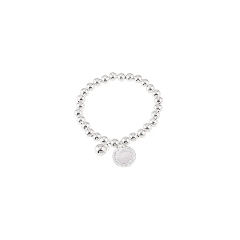 925 Sterling Silver Fashion Sweet 6mm Bead Chain Silver Plaque Pendant Bracelet Women's Noble Jewelry
925 Sterling Silver Fashion Sweet 6mm Bead Chain Silver Plaque Pendant Bracelet Women's Noble Jewelry