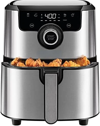 Fryer Healthy Cooking, 4.5 Qt,User Friendly and Dual Control Temperature, Nonstick Stainless Steel, Dishwasher Safe Basket, w/ 6
Fryer Healthy Cooking, 4.5 Qt,User Friendly and Dual Control Temperature, Nonstick Stainless Steel, Dishwasher Safe Basket, w/ 6