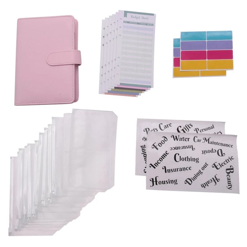 Budget Binder, A6 PU Notebook Planning Notepad, Replaceable 6 Ring Binder Coverfor Personal Planning Of Budget Saving
Budget Binder, A6 PU Notebook Planning Notepad, Replaceable 6 Ring Binder Coverfor Personal Planning Of Budget Saving