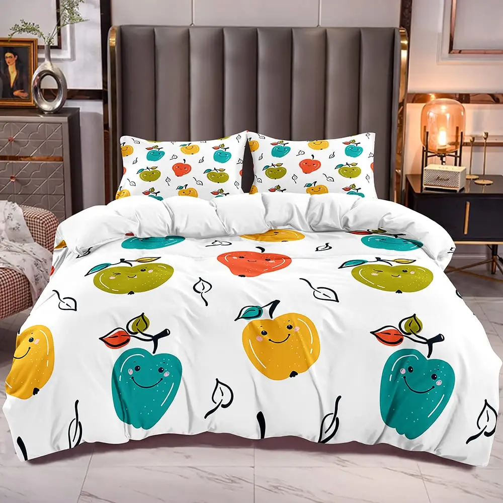 Пододеяльник Red Apple King Queen, Комплект постельного белья с рисунком фруктов для детей, розовое стеганое одеяло, искусственное одеяло
Пододеяльник Red Apple King Queen, Комплект постельного белья с рисунком фруктов для детей, розовое стеганое одеяло, искусственное одеяло