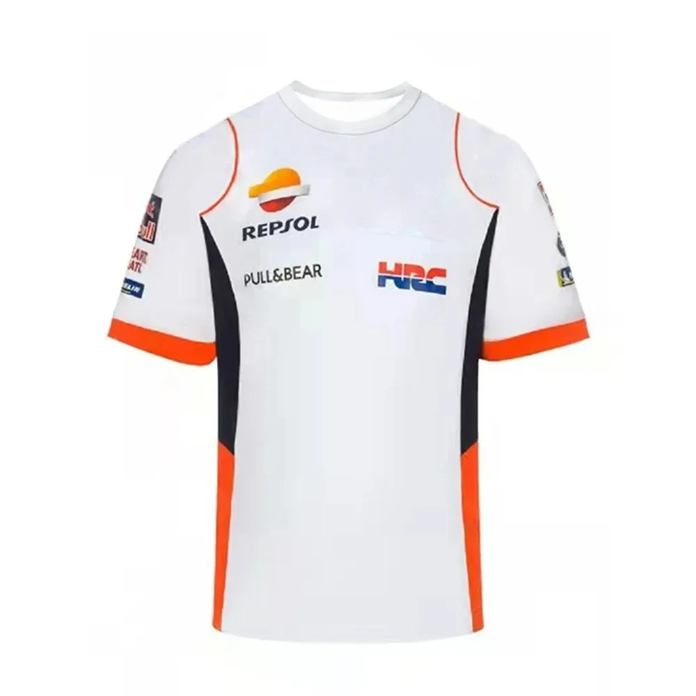 Moto For Honda HRC Repsol Racing Team T Shirt Motorcycle Ride White/Blue Summer Men's Quick Dry Breathable Do Not Fade 
Moto For Honda HRC Repsol Racing Team T Shirt Motorcycle Ride White/Blue Summer Men's Quick Dry Breathable Do Not Fade