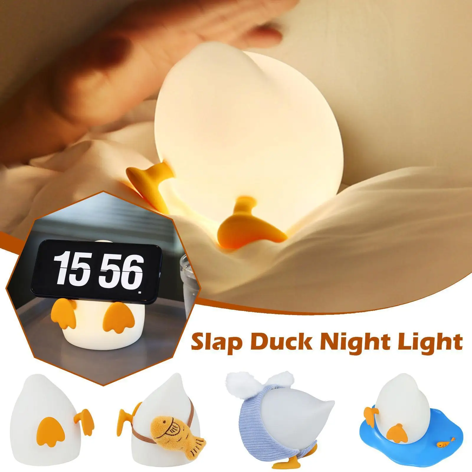 New Cute Night Light USB Charging Pat Dimming Duck LED Decoration Table Lamp Mobile Phone Bracket For Kids Sleep Night Ligh E2F9
New Cute Night Light USB Charging Pat Dimming Duck LED Decoration Table Lamp Mobile Phone Bracket For Kids Sleep Night Ligh E2F9