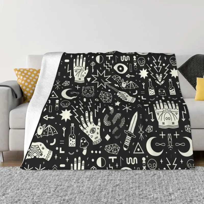Halloween Witchcraft Witch Blanket Soft Flannel Fleece Warm Occult Witchy Magic Throw Blankets for Travel Bedroom Couch Quilt
Halloween Witchcraft Witch Blanket Soft Flannel Fleece Warm Occult Witchy Magic Throw Blankets for Travel Bedroom Couch Quilt