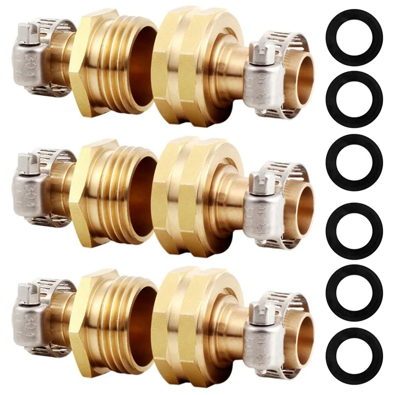 Brass Hose Repair Connector With Stainless Steel Clamps,Fit For Garden Hose Fitting,Male And Female Hose 3 Set
Brass Hose Repair Connector With Stainless Steel Clamps,Fit For Garden Hose Fitting,Male And Female Hose 3 Set