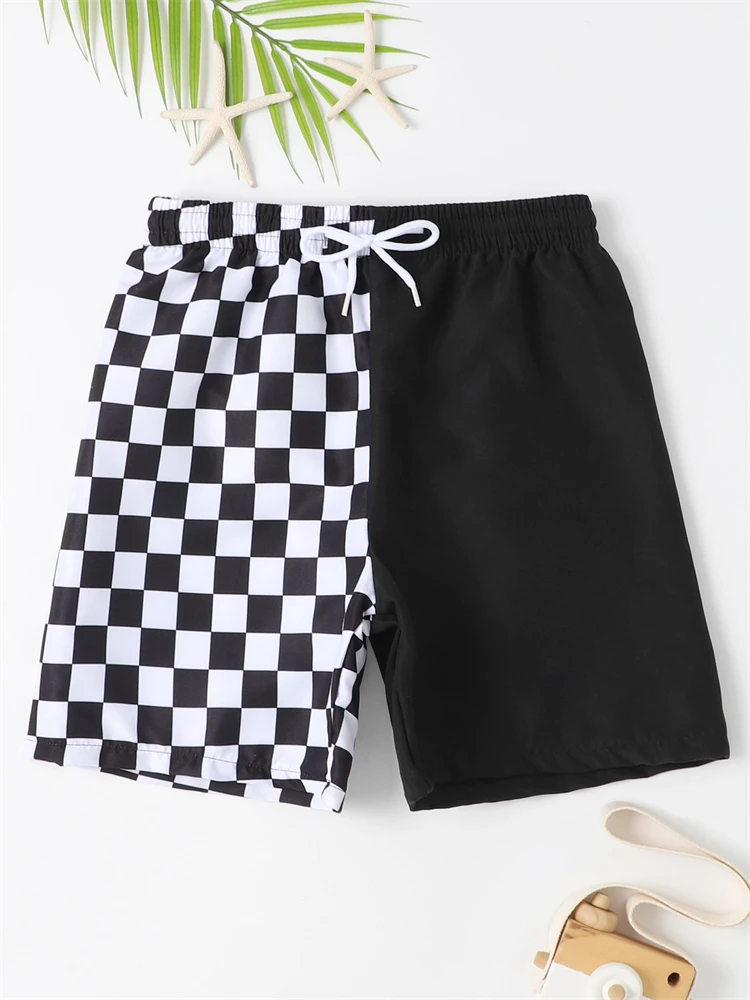 Boy Swimsuit Short 2023 New Black White Plaid Children Swimwear Bottom Summer Kids Beach Wear Swimming Trunks Bathing Suit Men
Boy Swimsuit Short 2023 New Black White Plaid Children Swimwear Bottom Summer Kids Beach Wear Swimming Trunks Bathing Suit Men