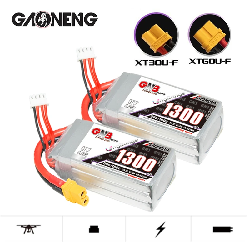 Upgraded GNB 3S 11.4V 1300mAh 50C/100C Lipo Battery For Culvert machine RC Models Lightweight FPV Racing Drone 11.4V Battery
Upgraded GNB 3S 11.4V 1300mAh 50C/100C Lipo Battery For Culvert machine RC Models Lightweight FPV Racing Drone 11.4V Battery