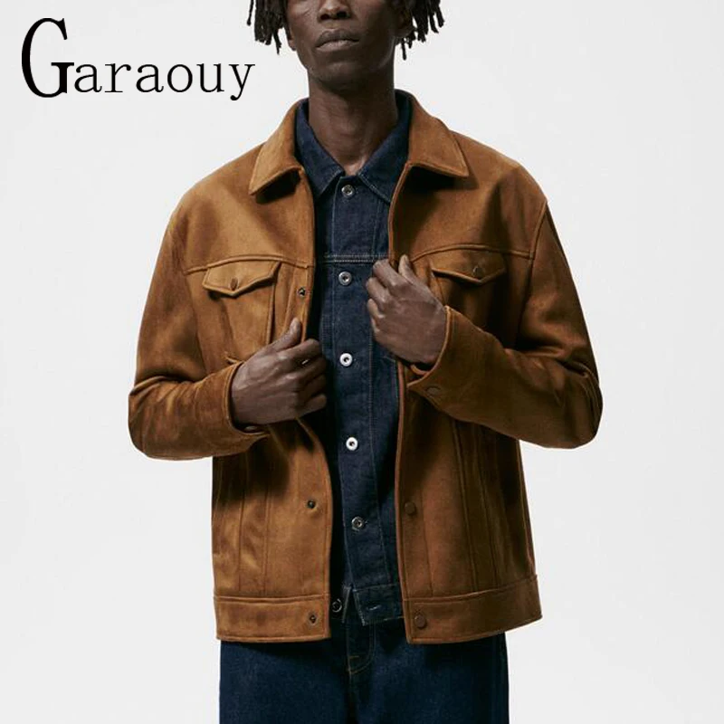 Garaouy 2022 New Spring Autumn Men's Faux Suede Jackets Leisure Male Loose Fashion Pocket Lapel Coats Single-Breasted Outwear
Garaouy 2022 New Spring Autumn Men's Faux Suede Jackets Leisure Male Loose Fashion Pocket Lapel Coats Single-Breasted Outwear