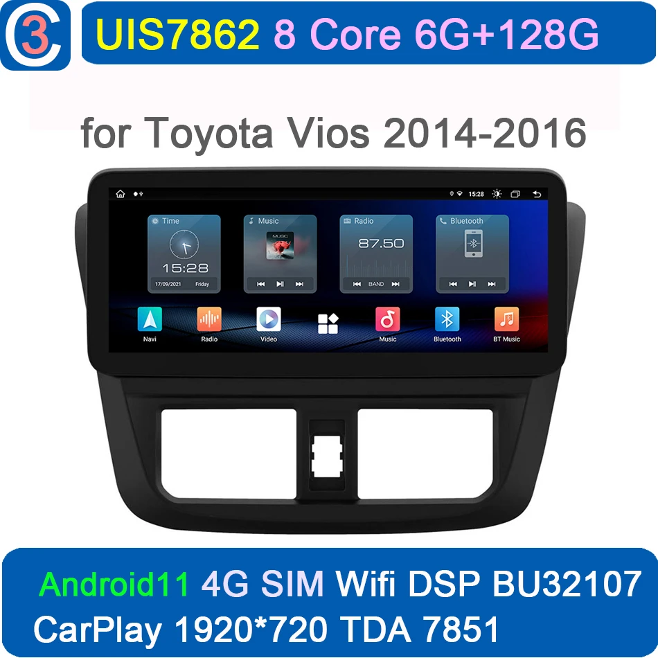 

For Toyota Yaris L Vios 2013 - 2016 Android Car Radio 2Din Stereo Receiver Autoradio Multimedia Player GPS Navi Head Unit Screen