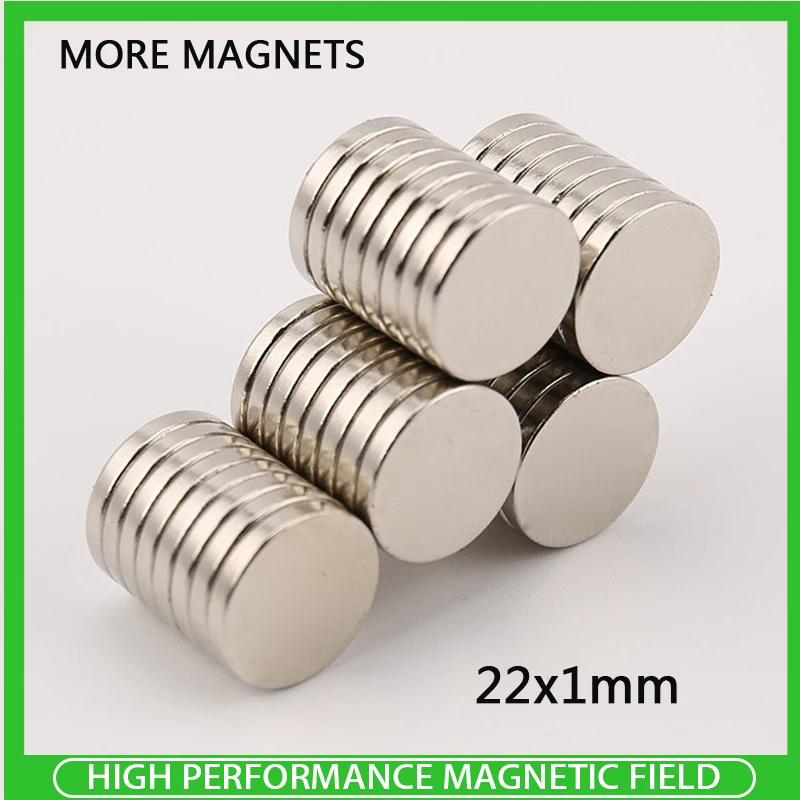 5~150PCS 22x1mm Strong Cylinder Rare Earth Magnet 22mm x 1mm Fridge Round Neodymium Magnets 22x1mm N35 Magnetic 22*1mm
5~150PCS 22x1mm Strong Cylinder Rare Earth Magnet 22mm x 1mm Fridge Round Neodymium Magnets 22x1mm N35 Magnetic 22*1mm
