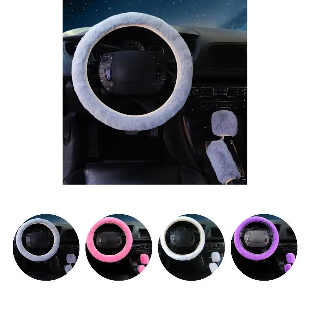 3Pcs/Set Plush Steering Wheel Cover Practical Bright Color Increased Grip Auto Steering Wheel Cover
3Pcs/Set Plush Steering Wheel Cover Practical Bright Color Increased Grip Auto Steering Wheel Cover