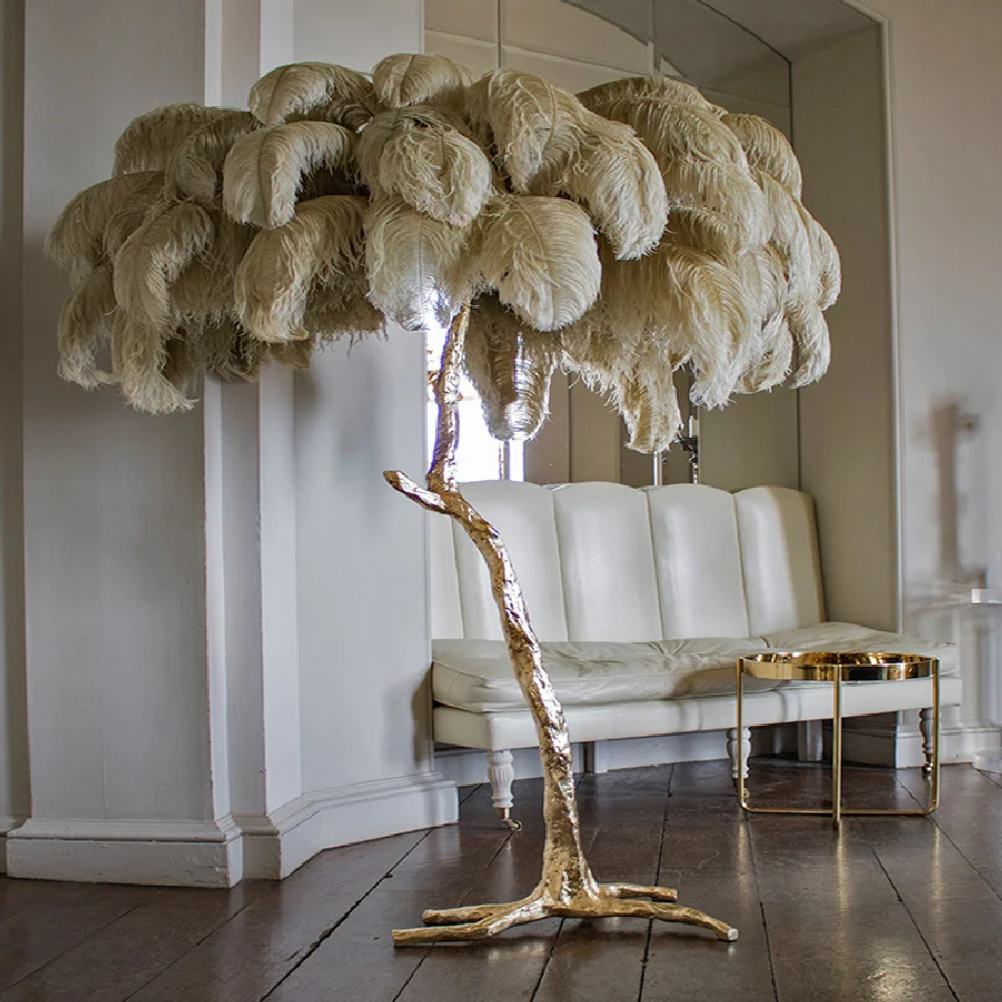 Indoor Lighting Ostrich Feather Led Floor Lights Copper Resin Tripot Standing Lamps Bedside Corner Drop Shipping for Living Room
Indoor Lighting Ostrich Feather Led Floor Lights Copper Resin Tripot Standing Lamps Bedside Corner Drop Shipping for Living Room