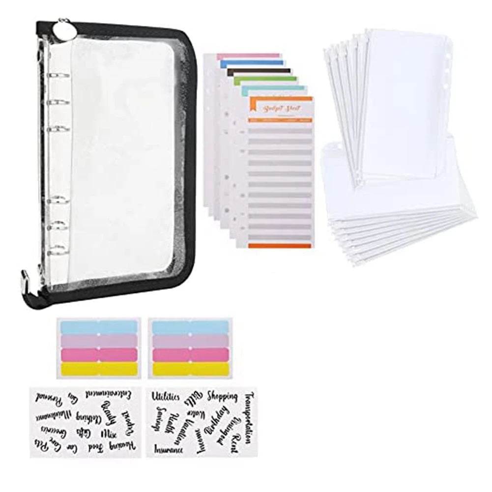 A6 Zipper Budget Binder, Notebook Binder Cash Envelopes Money Saving Pockets Expense Budget Envelopes System Wallet
A6 Zipper Budget Binder, Notebook Binder Cash Envelopes Money Saving Pockets Expense Budget Envelopes System Wallet