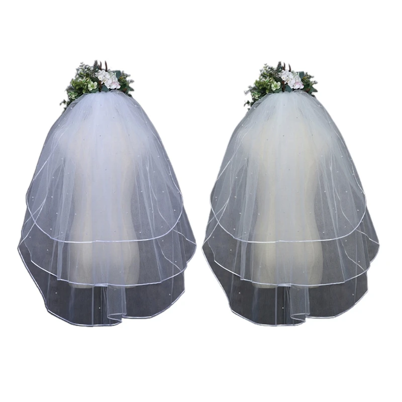 3-уровневая свадебная вуаль с жемчугом длиной до локтя, Костюмные аксессуары вечерние
3-уровневая свадебная вуаль с жемчугом длиной до локтя, Костюмные аксессуары вечерние