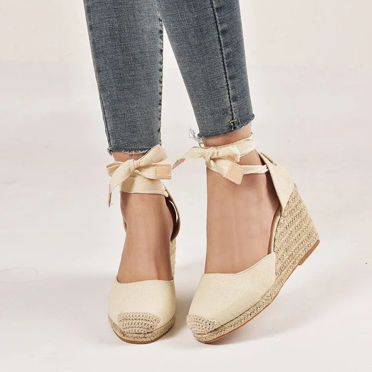 2022 New Women's Espadrille Ankle Strap Sandals Comfortable Slippers Womens Casual Shoes Breathable Flax Hemp Canvas Pumps
2022 New Women's Espadrille Ankle Strap Sandals Comfortable Slippers Womens Casual Shoes Breathable Flax Hemp Canvas Pumps