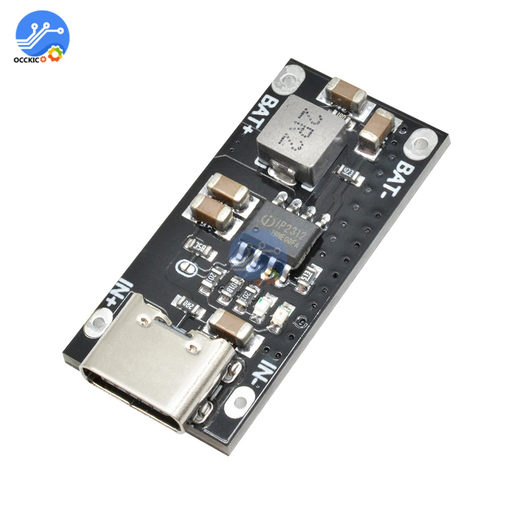 3A High Current Polymer Ternary Lithium Battery Charging Board 5V to 4.2V/4.35V Support Type C Inputd Fast charging board
3A High Current Polymer Ternary Lithium Battery Charging Board 5V to 4.2V/4.35V Support Type C Inputd Fast charging board
