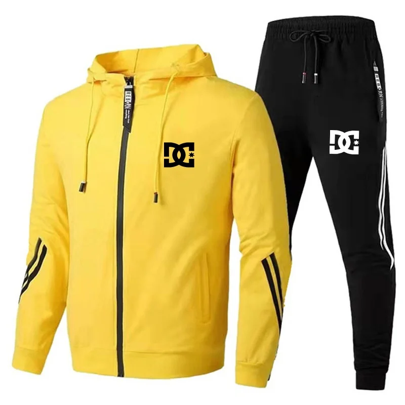 Men's Zipper Hoodies Sport Suits Spring Autumn Male Casual Athletic Tracksuit Fashion Hooded Jacket and Sweatpants 2 Pieces Set
Men's Zipper Hoodies Sport Suits Spring Autumn Male Casual Athletic Tracksuit Fashion Hooded Jacket and Sweatpants 2 Pieces Set