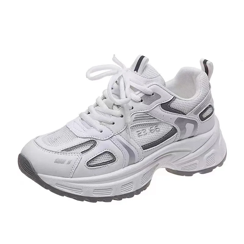 White Women Shoes New Chunky Sneakers for Women Lace-Up Vulcanize Shoes Casual Fashion Spring Autumn Platform Student Sneakers
White Women Shoes New Chunky Sneakers for Women Lace-Up Vulcanize Shoes Casual Fashion Spring Autumn Platform Student Sneakers