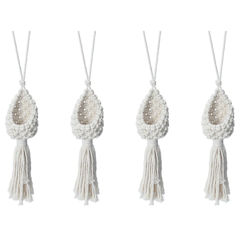 4X Boho Macrame Air Plant Hanger Tillandsia Hanging Basket Rope Holder Flower Home Decor (13CM)
4X Boho Macrame Air Plant Hanger Tillandsia Hanging Basket Rope Holder Flower Home Decor (13CM)