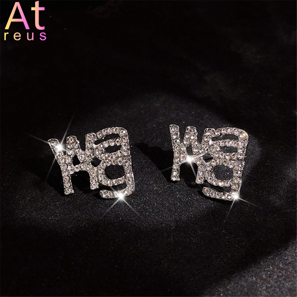 Silver Plated Korean Wang Letter Earrings For Women Korean Bling Shiny Rhinestone Earrings Trend Fashion Geometric Jewelry
Silver Plated Korean Wang Letter Earrings For Women Korean Bling Shiny Rhinestone Earrings Trend Fashion Geometric Jewelry