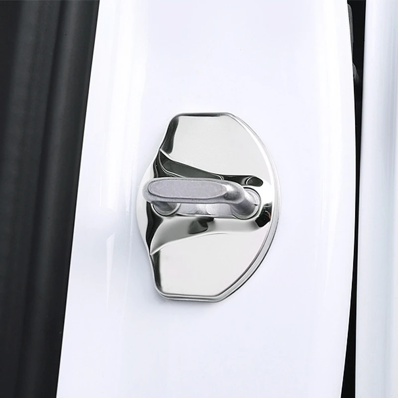 

4Pc Car Styling car door lock cover Auto Emblems Case For Tesla model 3 Accessories model Y X style Roadster Car Auto Accessorie