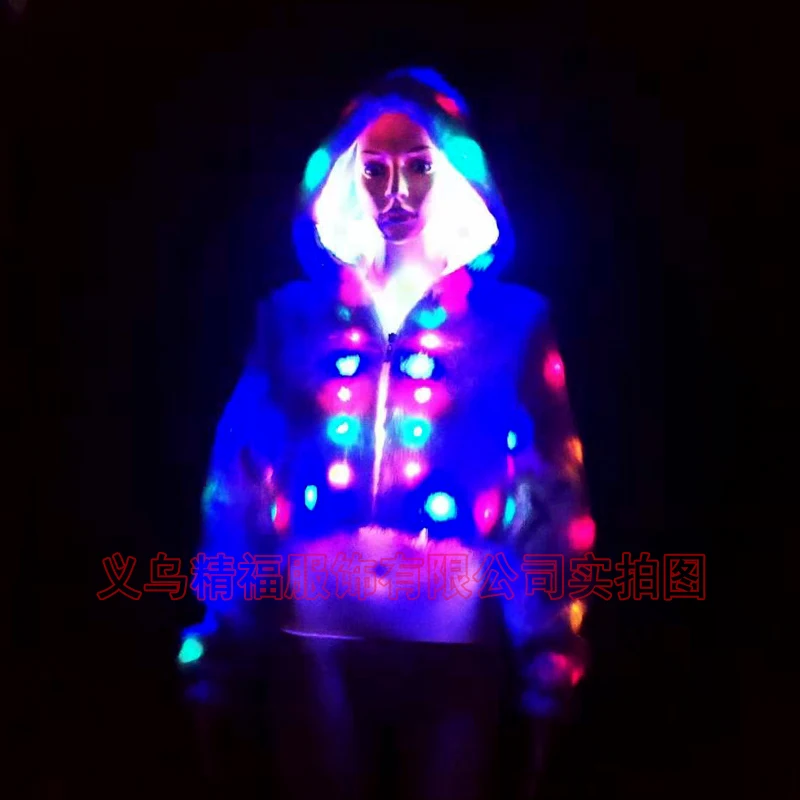 Faux Fur Coat Women LED Multi-Color Warm Hoodie Shiny Jacket Light Up Clothing Tron Dance Costume Rave Festival Outfits
Faux Fur Coat Women LED Multi-Color Warm Hoodie Shiny Jacket Light Up Clothing Tron Dance Costume Rave Festival Outfits