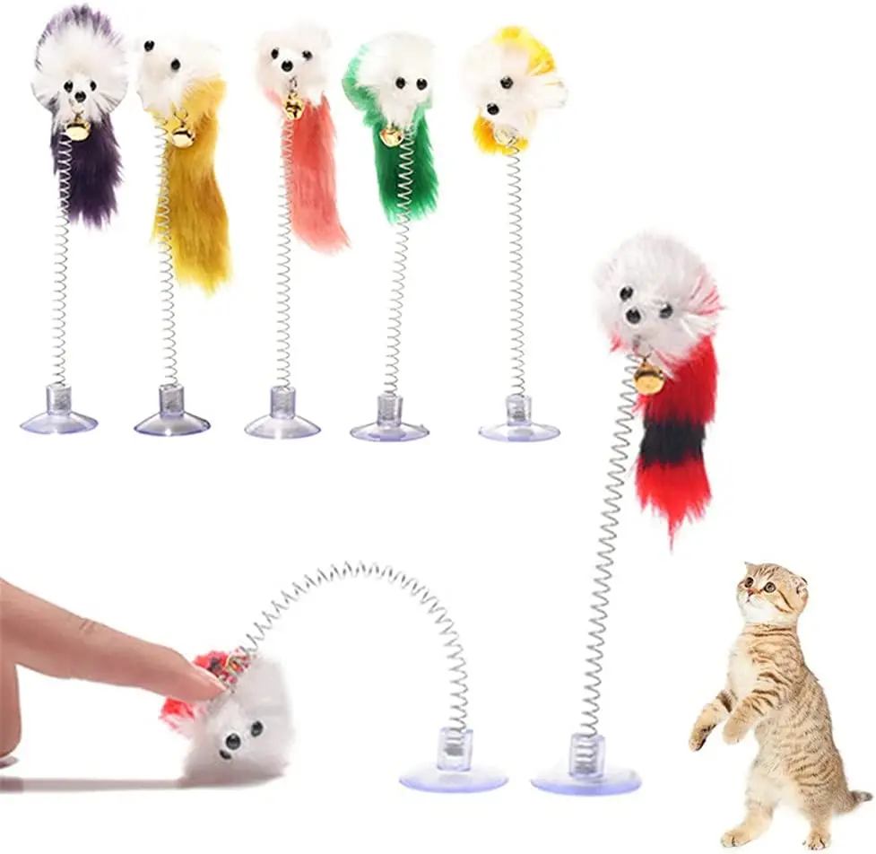 Cat Toy Spring Toy Elastic Toy Feather Bottom Suction with Bell Mouse Cat Interactive Pet Tool Elastic Scratcher Mice Teaser
Cat Toy Spring Toy Elastic Toy Feather Bottom Suction with Bell Mouse Cat Interactive Pet Tool Elastic Scratcher Mice Teaser