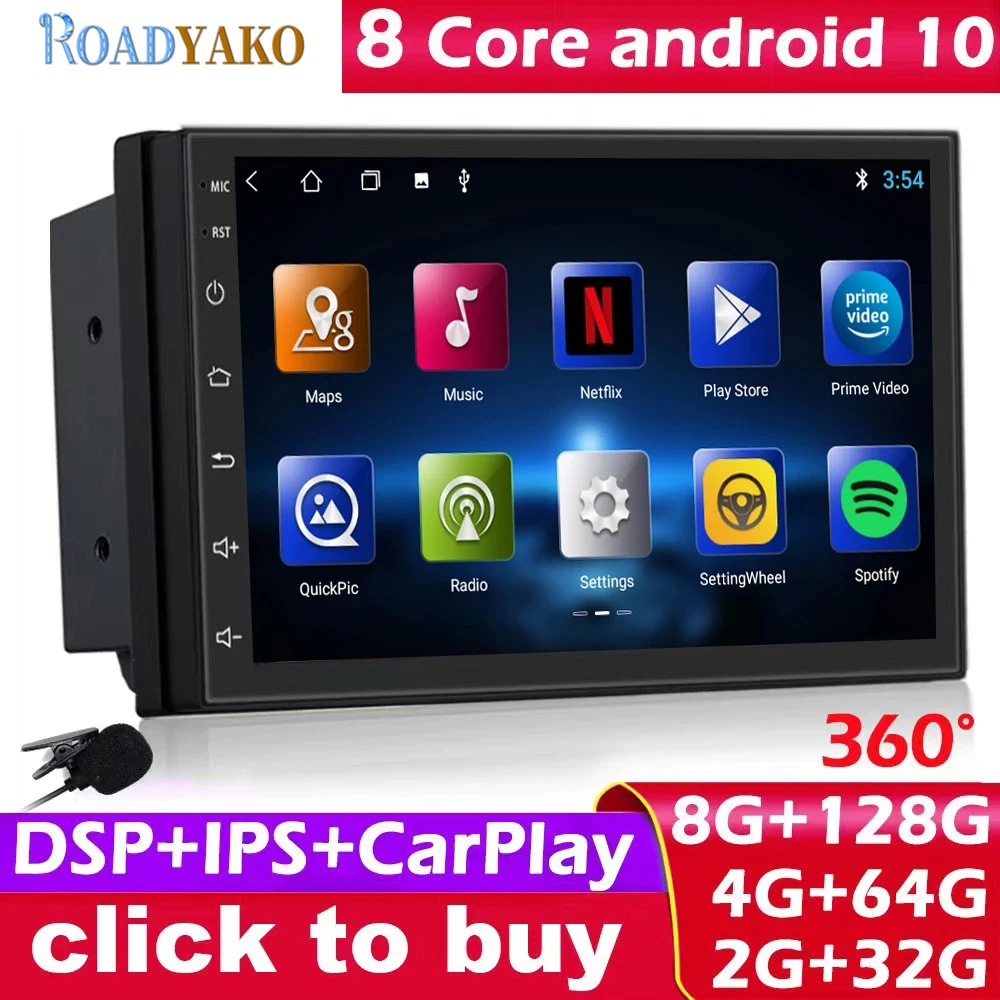 Carplay 2 Din Car radio Multimedia Video Player Android 10 Universal 7" Auto Stereo GPS For Volkswagen Nissan Hyundai Kia Toyota
Carplay 2 Din Car radio Multimedia Video Player Android 10 Universal 7" Auto Stereo GPS For Volkswagen Nissan Hyundai Kia Toyota