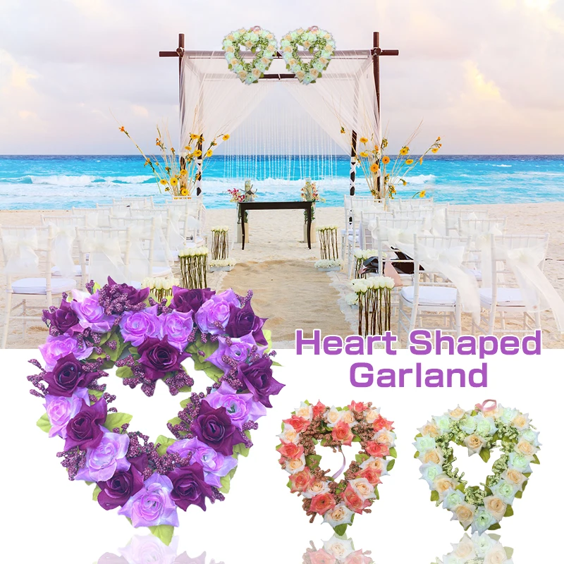 2pcs 22cm Heart Shaped Rose Artificial Flowers Wreath Wedding Decoration Garland Home Room Door Wall Garden DIY Party Supplies
2pcs 22cm Heart Shaped Rose Artificial Flowers Wreath Wedding Decoration Garland Home Room Door Wall Garden DIY Party Supplies