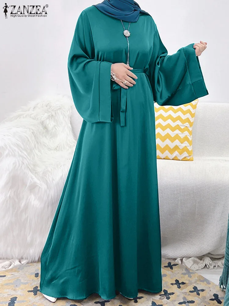 ZANZEA Eid Mubarek Abaya Muslim Long Dress Abayas For Women Satin Sundress Robe Femme Turkey Dubai Maxi Vestidos Isamic Clothing
ZANZEA Eid Mubarek Abaya Muslim Long Dress Abayas For Women Satin Sundress Robe Femme Turkey Dubai Maxi Vestidos Isamic Clothing